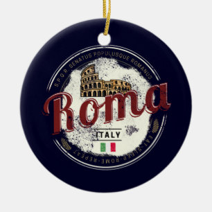 Helgdag för Roms Italien Retro Colosseum Vintage Julgransprydnad Keramik