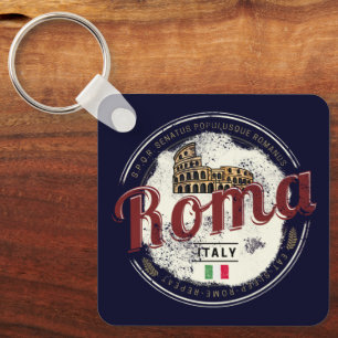 Helgdag för Roms Italien Retro Colosseum Vintage Nyckelring