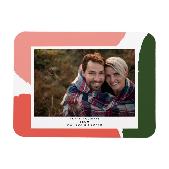 helgdag för rosa av modern abstrakt magnet (Horisontell)