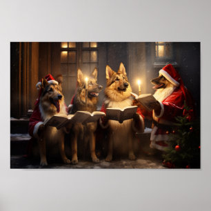 Helgdag för shepherds jul-Caroling Poster