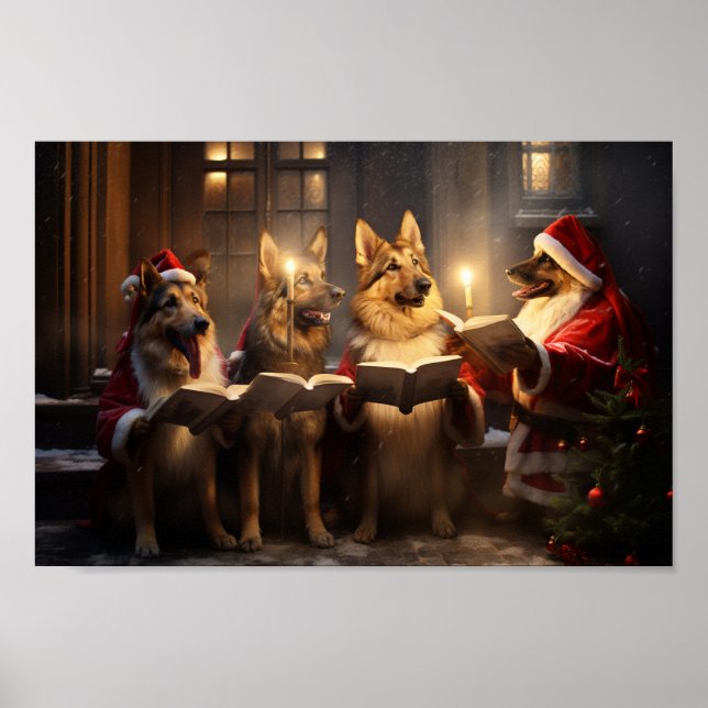 Helgdag för shepherds jul-Caroling Poster (Framsidan)