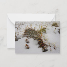 helgdag för snöcactus anteckningskort
