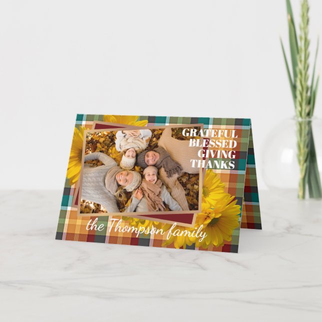 Helgdag för tackfritt Ge tack för anpassningsbar Helgkort (Framsida)