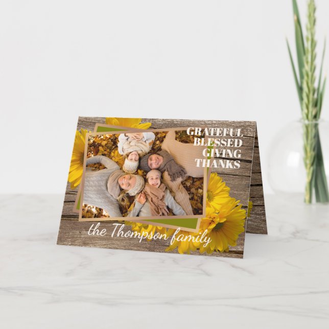 Helgdag för tackfritt Ge tack för anpassningsbar Helgkort (Framsida)