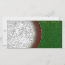 Helgdag för texturerat rött och Grönt Julkort