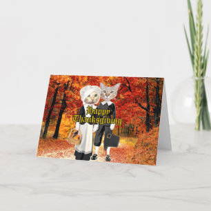 Helgdag för thanksgiving Cats Inbjudan