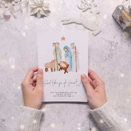 Helgdag för tidings Underbara joy Lyrics Ntivity Julkort