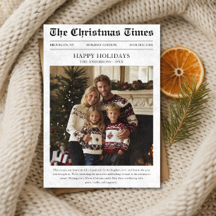 Helgdag för tidningspapper för jultider julkort