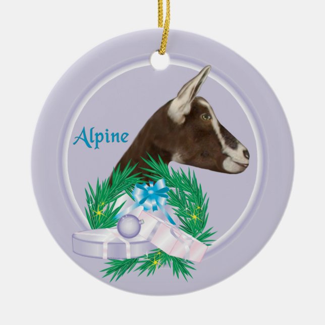 Helgdag för utandning av alpin get Ornament (Framsidan)