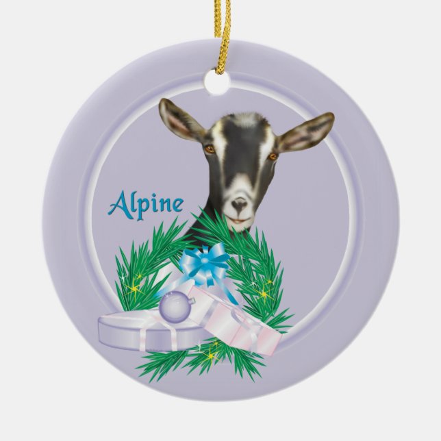 Helgdag för utandning av alpin get Ornament (Framsidan)