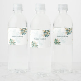 Helgdag för vattenfärgsskalning, Blommigt, Vattenf Vattenflaskor Etikett