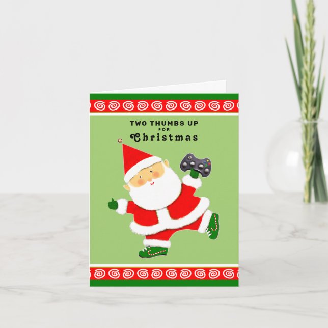 Helgdag för videospel - julkort helgkort (Framsida)