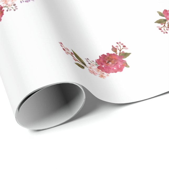 Helgdag för vintagebukettjul presentpapper (Rullad Hörn)