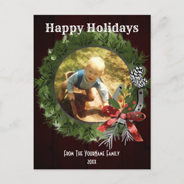 Helgdag för western andningsfoto-Personlig Helg Vykort (Framsida)