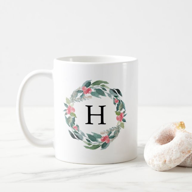 Helgdag Forest Monogram Kaffemugg (Med munk)