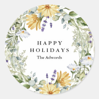 Helgdag Forest Sticker Runt Klistermärke