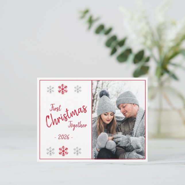 Helgdag första julfotoskriptet Säsong Vykort (Stående Fram)