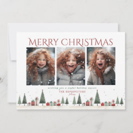 Helgdag Foto av minimalistiskt Julgranar ger Julkort