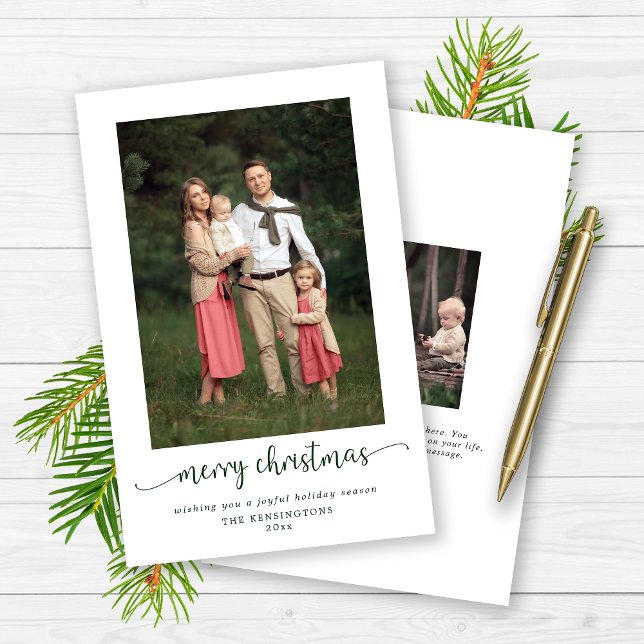HELGDAG-foto för BUDGET Modern God jul (BUDGET Modern Merry Christmas Holiday Photo Cards)