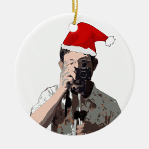 Helgdag Fotograf Julgransprydnad Keramik
