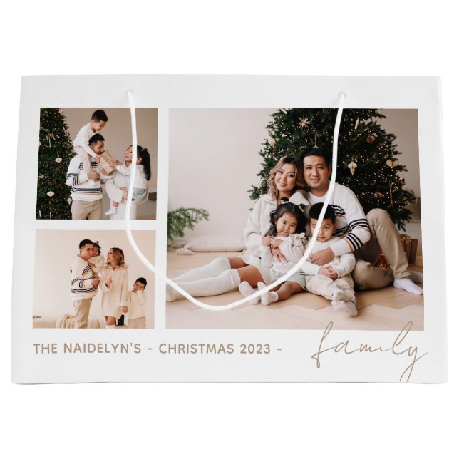 Helgdag Fotokollage för enkel skriptfamilj (Framsidan)