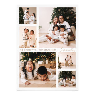Helgdag Fotokollage för enkel skriptfamilj Fototryck