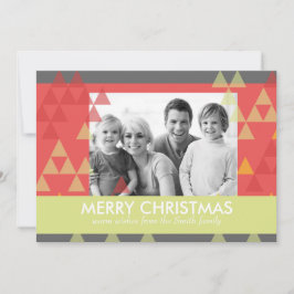 Helgdag-fotokort för vinterjul i Färg Julkort