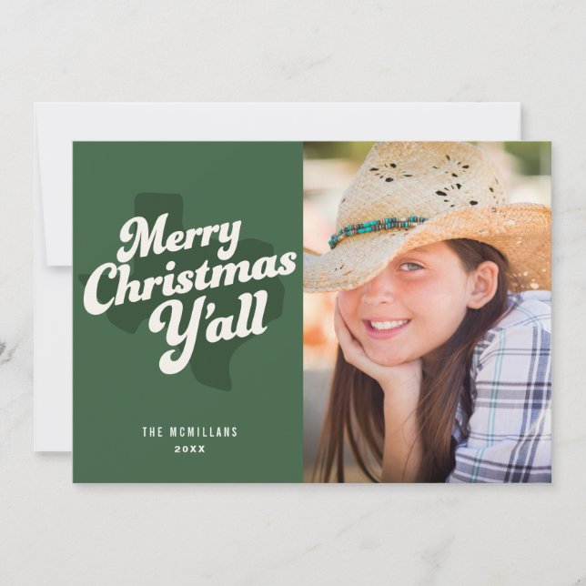 Helgdag Fotokort *God jul Y* Inbjudningar (Framsida)