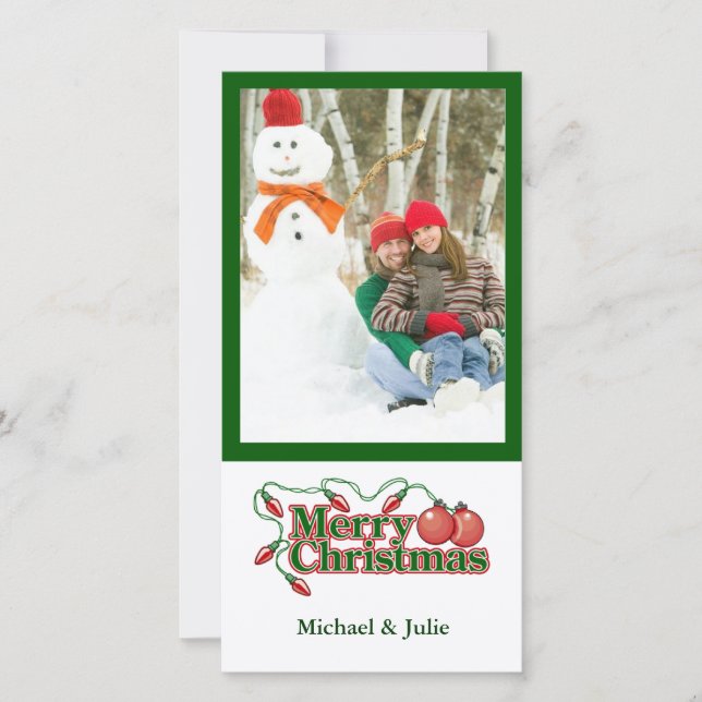 Helgdag-fotokort Julkort (Framsida)