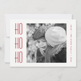 HELGDAG FOTOKORT | Minimal enkel röd jul Julkort