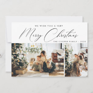 Helgdag-fotokort   Modern jul Inbjudningar