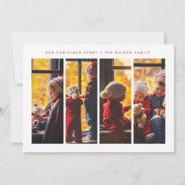 HELGDAG FOTOKORT | Modern Rand-jul Julkort