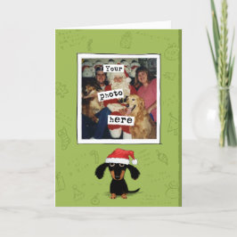 Helgdag Fotomall för Dachshund-Hund Helgkort