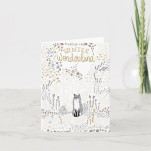 Helgdag Fox Winter Wonderland Card Kort