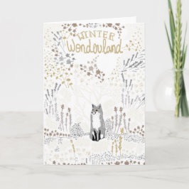 Helgdag Fox Winter Wonderland Card Kort