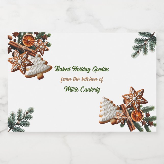 Helgdag från köket mat etiketter (Singel etikett)