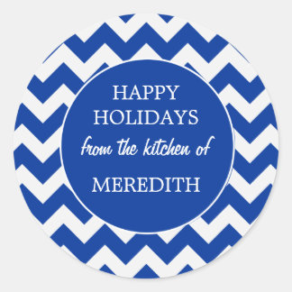 Helgdag från korall jul från köket runt klistermärke