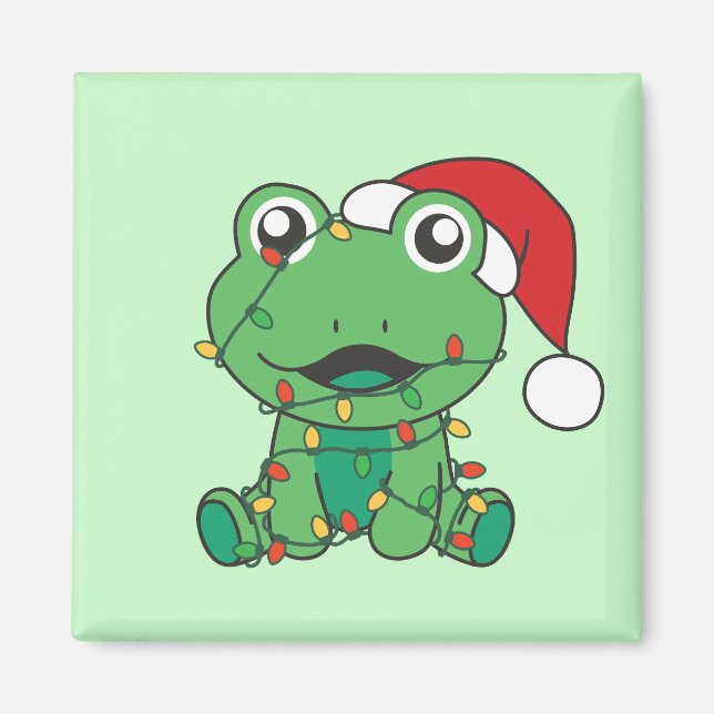 Helgdag Frogs Julvinter Magnet (Framsidan)