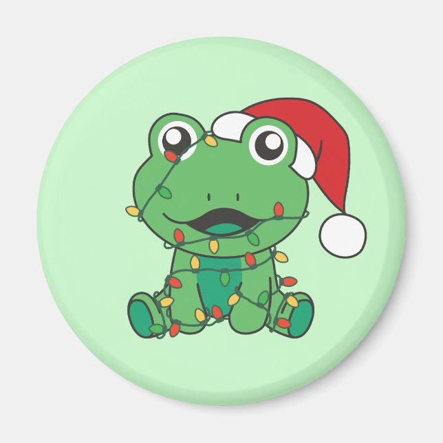 Helgdag Frogs Julvinter Magnet (Framsidan)