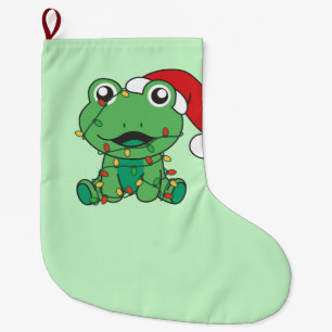 Helgdag Frogs Julvinter Stor Julstrumpa
