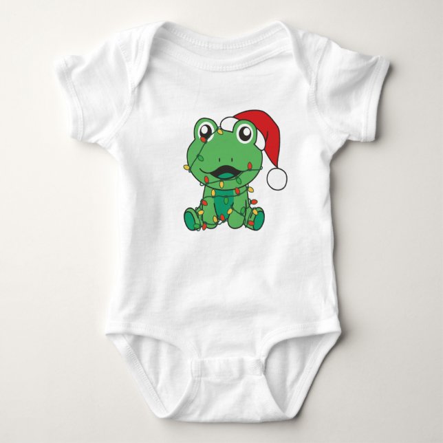 Helgdag Frogs Julvinter T Shirt (Framsida)