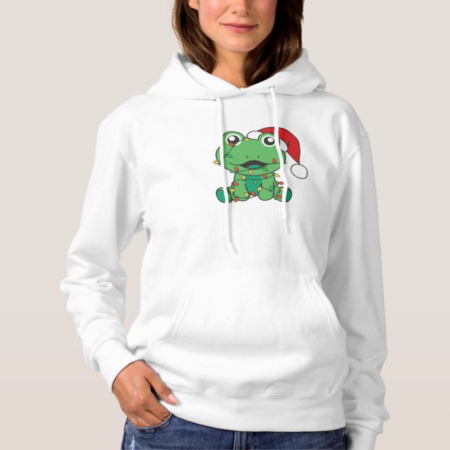 Helgdag Frogs Julvinter T Shirt (Framsida)