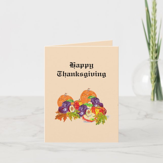 Helgdag G-kort : Thanksgiving Blank Helgkort (Framsida)