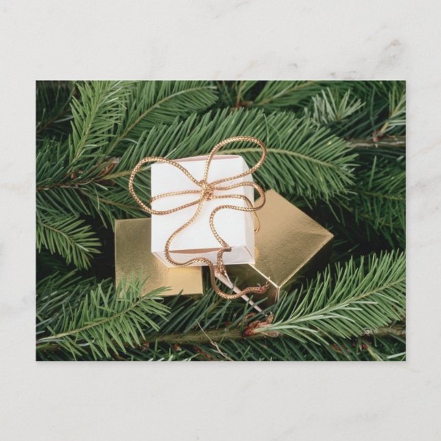 Helgdag-gåvor i Träd Helg Vykort (Framsida)