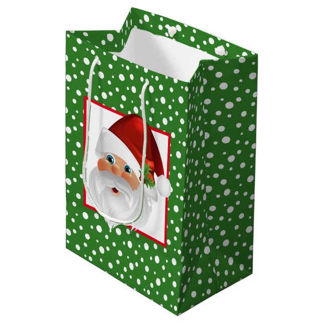 Helgdag Gift Bag-Santa (Framsidan Vinklad)