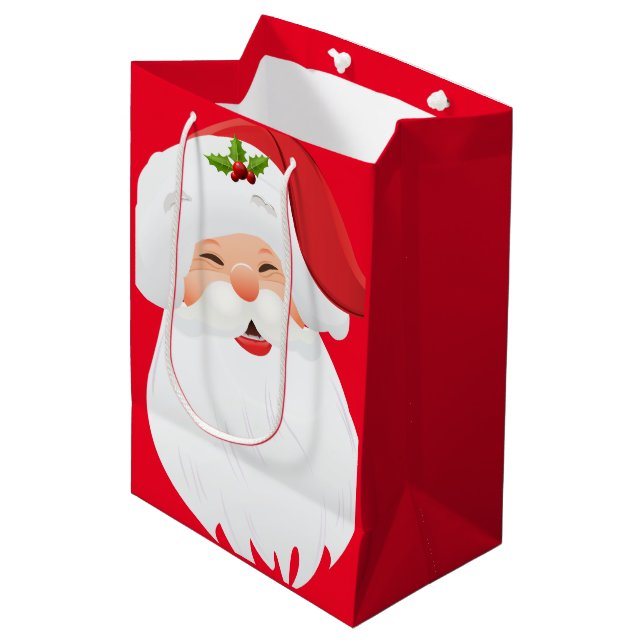 Helgdag Gift Bag Santa (Framsidan Vinklad)
