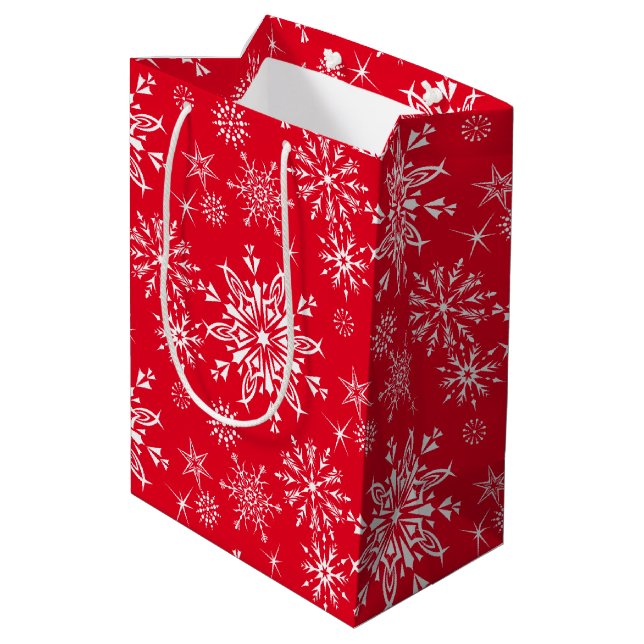 Helgdag Gift Bag-Snöflingor (Baksidan Vinklad)