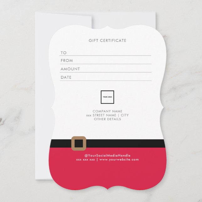 Helgdag Gift-certifikat Santa QR CODE-jul (Framsida)