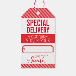 HELGDAG GIFT MÄRKRE speciell leverans från Santa r Presentetikett