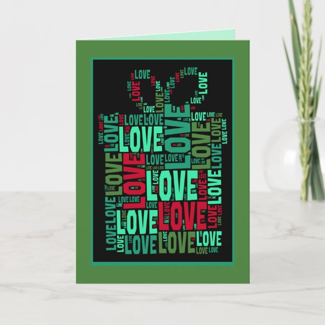 Helgdag Gift med Kärlek Blank Hälsning Helgkort (Framsida)